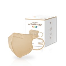 ANYGUARD 兒童輕量立體口罩 6-9歲適用, 30件, 1個, 奶油米色