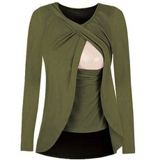 LUNA GLAM 孕婦素色哺乳上衣 CHS172