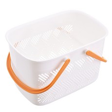 Pootrolab 便攜式塑膠沐浴籃, 白色