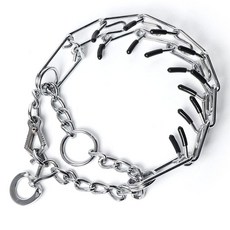 DING DONG PET 狗狗溫和訓練用不鏽鋼P字鏈 S, 銀色, 1個