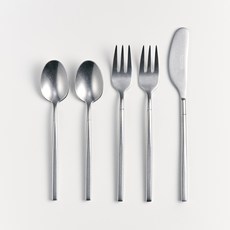 세라토가 시엘로 스톤워시 커트러리 디저트 3종 세트, 1세트, 케이크포크 2p + 티스푼 2p + 버터나이프