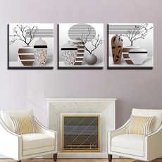 Market A 抽象花卉室內裝飾三分幅海報 40 x 40 cm