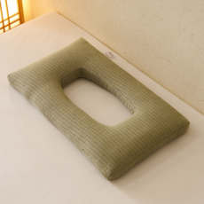Soul Rich 舒眠蕎麥穿刺枕, 1個, 卡其色