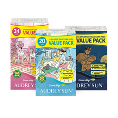 AUDREY SUN Greenway超吸水潔翼型衛生棉 M號 24入+L號 20入+夜用型 12入, 1組