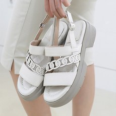 지쎄 제이슈 여성용 천연양가죽 앤서니 수제 플랫 샌들 4.5cm