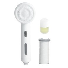 SHIFT 蓮蓬頭+維他命膠囊+濾芯組 生薑香檸檬香, 白色, 1組