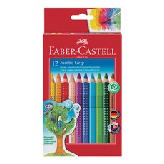 FABER-CASTELL 輝柏 Jumbo Grip 彩色鉛筆 紙筒 110912 12入, 1個, 12色