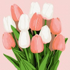 Playerbout Masterpiece 繪畫 DIY 套組鬱金香花束 Pippo 繪畫 20 x 20 厘米, 混色