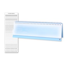 wannathis DO 12個月週計畫桌上型讀書計畫本 + 貼紙組, 天空藍, 1套