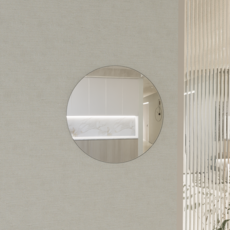 Marde 黏貼式一般簡約壓克力圓形鏡 L, 無框