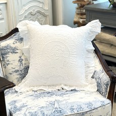 MaMaison 花籃亞麻刺繡抱枕套 CSMV64