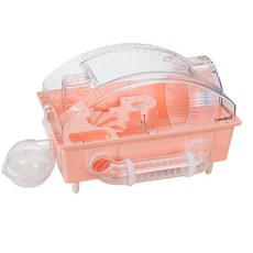 루나벨 투명 터널 햄스터 케이지, 핑크, 1개