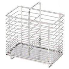 Home Power 不鏽鋼瀝水餐具筒, 1個, 銀