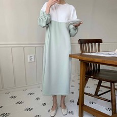 보리맘 하프 빅사이즈 롱 임부복 원피스 a753