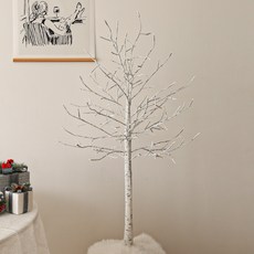 HOMETNER LED燈白樺木聖誕樹組, 白色