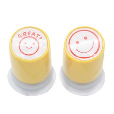 The Somssi 微笑萬年印章 2件組, 紅色, 1套