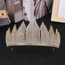 LUNA GLAM 自助婚禮輕波浪皇冠, 金色(LUD160), 1個