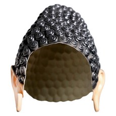 佛祖佛像乳膠假髮, 黑色, 1個