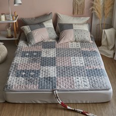 De Grey She's Home法式純棉溫水床墊套, 粉色