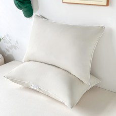 SOHEIM 四季基本款可水洗枕頭, 2個, 奶油象牙白