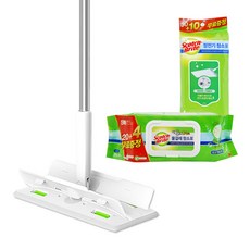 3M 百利 手柄式雙動桿拖把 L號+靜電清潔布 基本款 30入+10入+雙動濕拖把清潔布 20入+4入, 1組