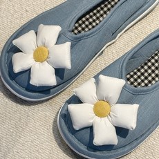 color match 女款3層氣墊層間隔音防滑室內襪 管狀花, 藍色, 1組