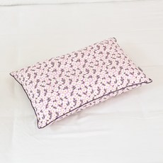 아띠블랑 아동용 사계절 순면 베개커버 2p + 높이조절 진드기방지 베개속통 세트, 큐티플라워