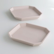 로코리빙 다각접시, 핑크, 2개