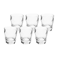 Luminarc 方格造型威士忌玻璃杯 260ml, 6入