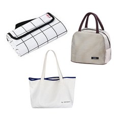 市場感性野餐墊 + 保冷袋 + 環保袋組合, 款式8