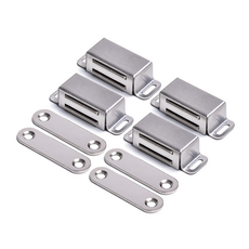 不鏽鋼強力磁吸門扣 小款 髮絲紋, 4個