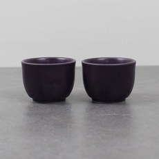 달소금 사케잔 백자술잔 소주잔, 딥퍼플, 2개