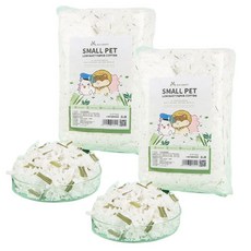 몬스펫 스몰펫 햄스터 종이 톱밥 레몬그라스, 450g, 2개