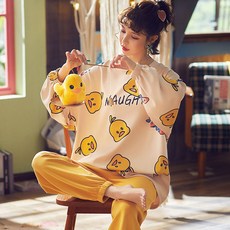 Elsso 女性卡通睡衣上下套裝