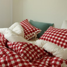 EBLANK Terry玉米棉薄被, 紅磚