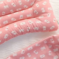 JEIYUNI 孩童印花棉質枕頭, 粉色