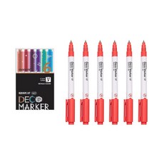 monAmi Deco Marker XF 463 6色金屬 + 珊瑚色 6支組, 1套