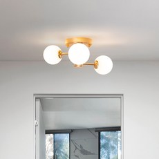 hit LIGHTING Eye Ball 3燈吸頂燈 E30889, 1個, 金色 + 白色