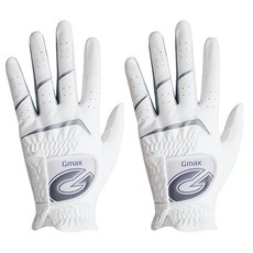 GMAX 男士半羊皮高爾夫手套 左手 2件組, 白色