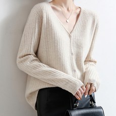 Soleil 女款V領針織開衫