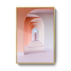 미니플 인테리어 캔버스 액자 그림 NO 1 B, 골드