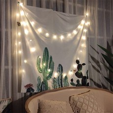 더플로우컴퍼니 多用途 Hide 掛毯海報, 白色仙人掌