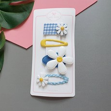 minipuchi Half Angel Daisy Aloha髮夾4件嬰兒套組