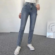 Planday 女款加長修身直筒牛仔褲