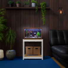 SPEEDRACK 養殖架 鋼製層架 魚缸底座, 白色, 2層