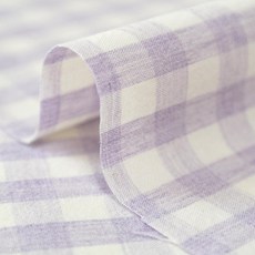 Chouchou Room 混色水洗格紋布料, 薰衣草紫
