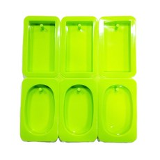 6格矩形和橢圓形肥皂DIY模具 2入, 隨機發貨