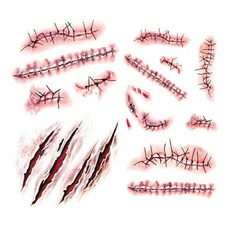 Open Space 萬聖節紋身化妝組 1, 紅色, 1套