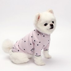 ITS DOG 寵物愛心點點棉質T恤, 薰衣草紫