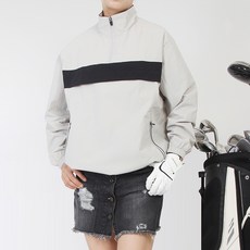 MINEFLOW 女款 PTW 撞色半拉鍊口袋Anorak防風夾克